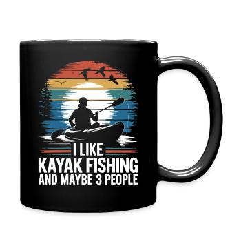 Funny statement for anglers and kayakers - Full Colour Mug - black - Right