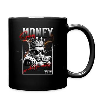 Money Saving : for about five minutes - Full Colour Mug - black - Right