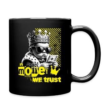 En argent nous faisons confiance avec un motif de dicton cool - Mug uni - noir - Droite