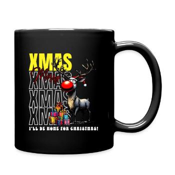 XMAS Merry Christmas Reindeer - Full Colour Mug - black - Right