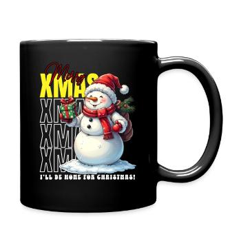 XMAS Merry Christmas Snowman - Full Colour Mug - black - Right