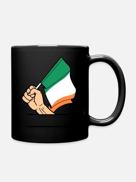 Drapeau Irlande fist espace de texte - Mug uni - noir