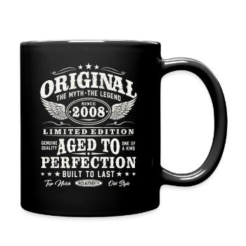 Original 2008 Vintage Vintage Rétro Anniversaire - Mug uni - noir - Droite