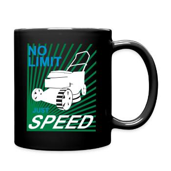 Rasenmäher No Limit speed greenkeeper Garten Platz - Tasse einfarbig - Schwarz - Rechts