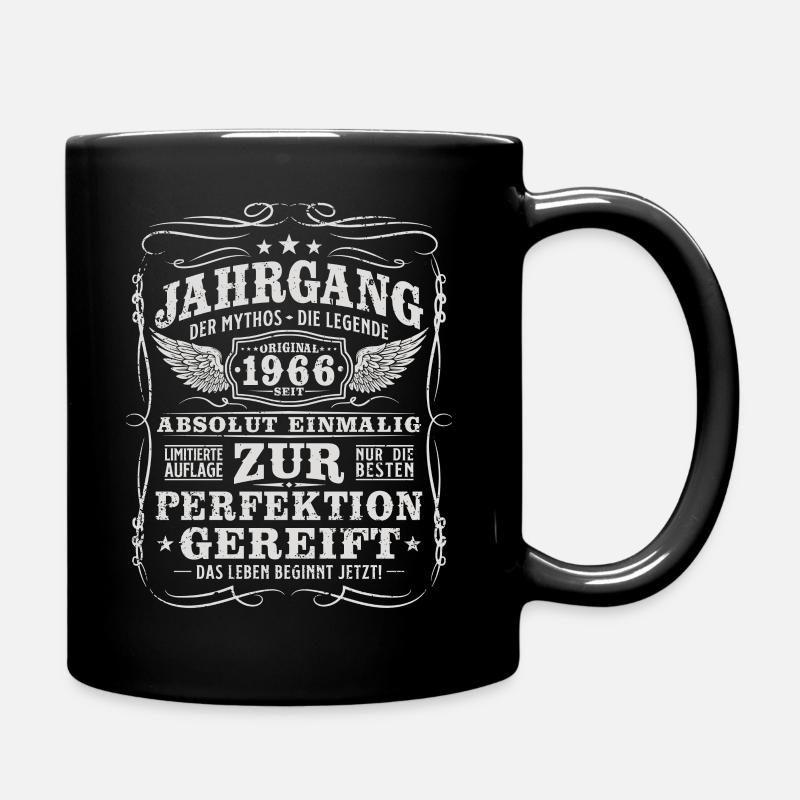 Jahrgang 1966 geboren Retro Geburtstag Geschenk - Tasse einfarbig - Schwarz