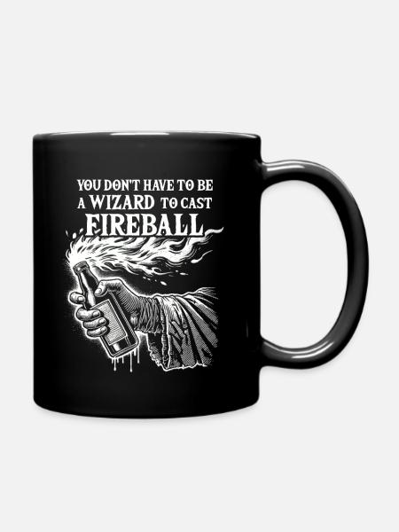 Fireball clean - Tasse einfarbig - Schwarz