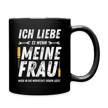 Ich liebe meine Frau! - Tasse einfarbig - Schwarz - Rechts