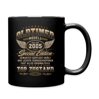 Oldtimer Baujahr 2005 Jahrgang Geburtstag Geschenk - Tasse einfarbig - Schwarz - Rechts