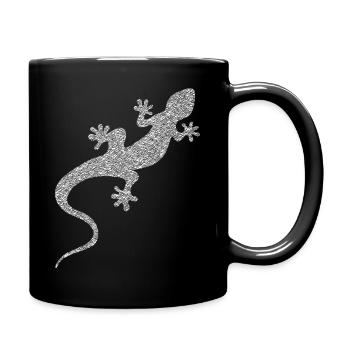 Die weiße Eidechse - Tasse einfarbig - Schwarz - Rechts