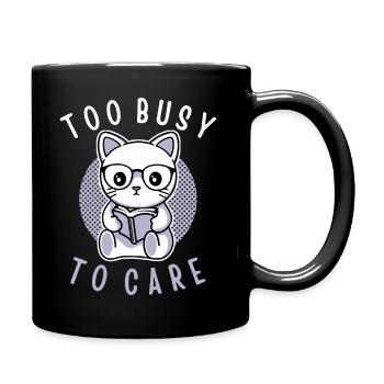 Trop occupé pour s’en soucier - Mug uni - noir - Droite