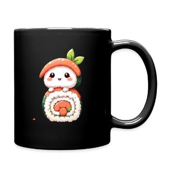 Design de sushi mignon - Mug uni - noir - Droite