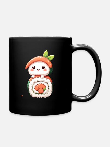 Design de sushi mignon - Mug uni - noir