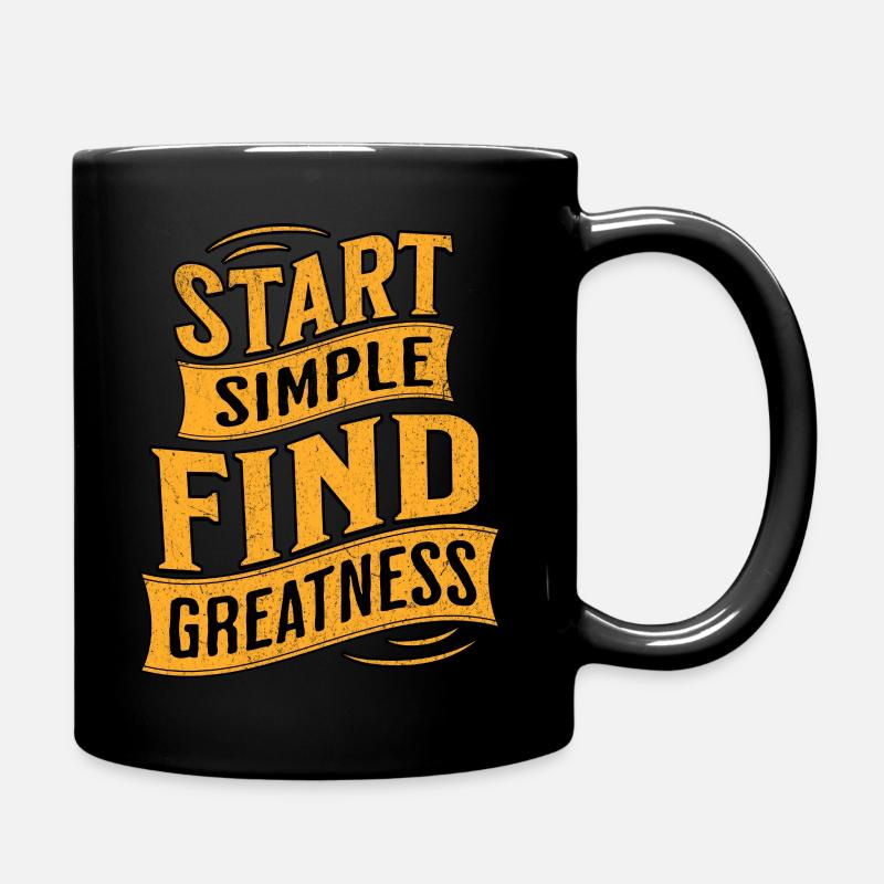 Commencez simplement – trouvez l’excellence - Mug uni - noir