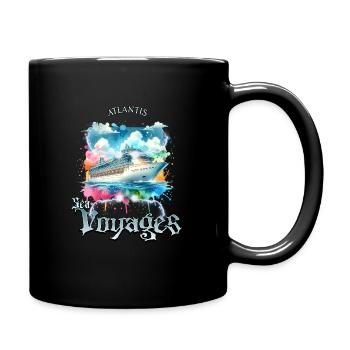 Atlantis Sea Voyages – Cruise Watercolor Design - Full Colour Mug - black - Right