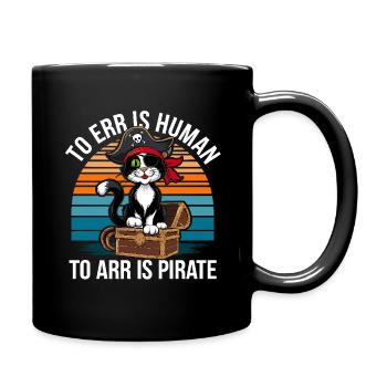 Chat Carnaval Pirate Costume Halloween Rétro Drôle - Mug uni - noir - Droite