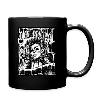 Außer Kontrolle geraten - Tasse einfarbig - Schwarz - Rechts