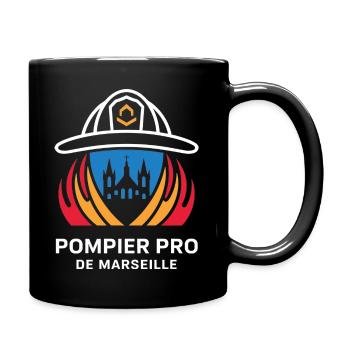Pompier Pro de Marseille - Mug uni - noir - Droite