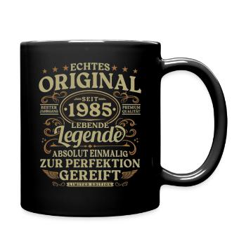 Original seit 1985 Jahrgang Geburtstag Geschenk - Tasse einfarbig - Schwarz - Rechts