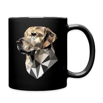 Geometric design of a Golden Retriever. - Full Colour Mug - black - Right