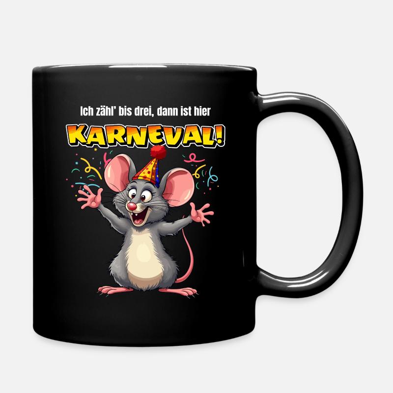 Karneval Kostüm Party Maus Köln Kölle Alaaf Lustig - Tasse einfarbig - Schwarz