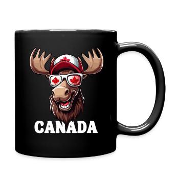 Canada Canadien Orignal Feuille d’érable Canada Voyage drôle - Mug uni - noir - Droite