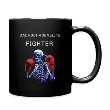 Dachschadenelite Fighter - Tasse einfarbig - Schwarz - Rechts