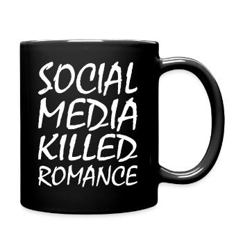 social media killed romance - Full Colour Mug - black - Right