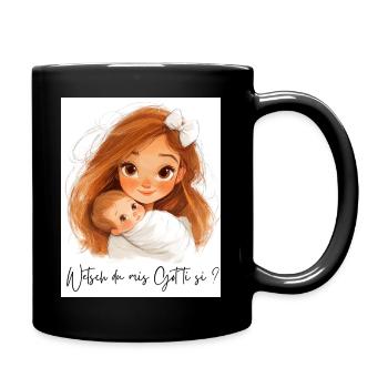Allez-vous être parrain ? – Design de bébé mignon - Mug uni - noir - Droite