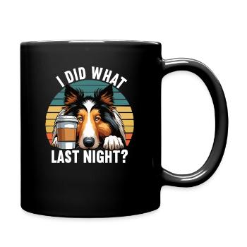 J’ai fait ce que le propriétaire du colley hier soir - Mug uni - noir - Droite