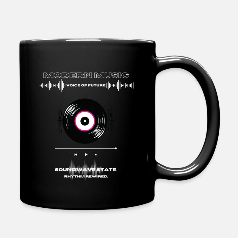 Modern Music - Schallpaltte Vinyl - Tasse einfarbig - Schwarz