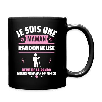 Je suis une maman randonneuse, fête des mères - Mug uni - noir - Droite