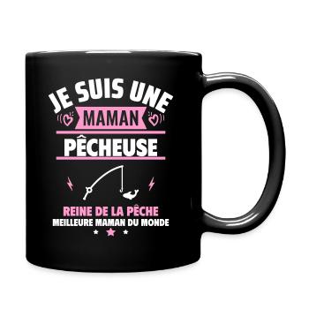 Je suis une maman pêcheuse, cadeau fête des mères - Mug uni - noir - Droite