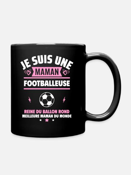 Je suis une maman footballeuse, fête des mères - Mug uni - noir