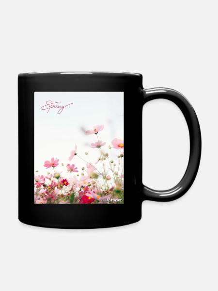 Spring flowers - Full Colour Mug - black