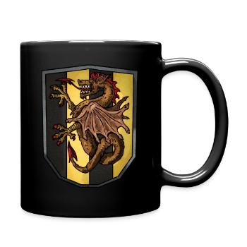Coat of arms of brown dragons - Full Colour Mug - black - Right