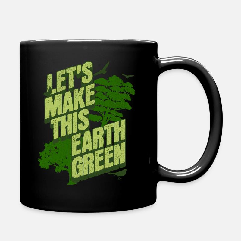 Green earth - Tasse einfarbig - Schwarz