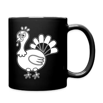 dinde - Mug uni - noir - Droite