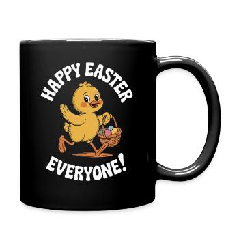Joyeuses Pâques poussin Vintage - Mug uni - noir - Droite