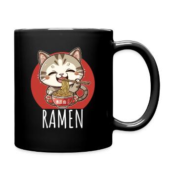 Ramen Kawaii Katze Japan Anime Manga Cat Neko - Tasse einfarbig - Schwarz - Rechts