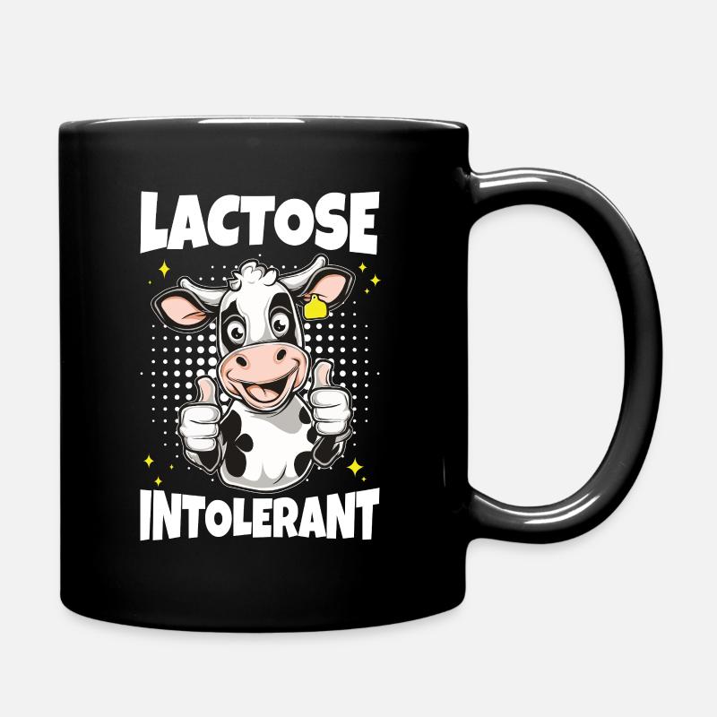Laktose intolerant lustige Milch Kuh Meme - Tasse einfarbig - Schwarz