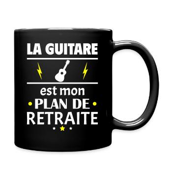 Guitare plan de retraite, fête des pères, retraite - Mug uni - noir - Droite