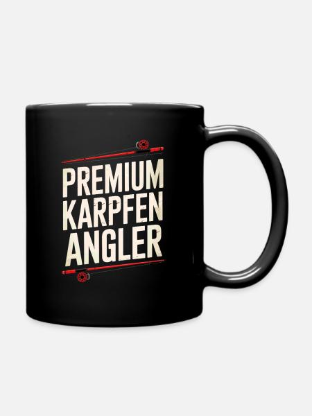 Premium Karpfen Angler - Tasse einfarbig - Schwarz