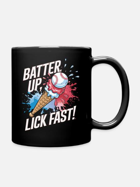 Batter Up Lick Fast Baseball Treat - Mug uni - noir