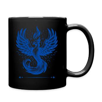 Flammenflug - Tasse einfarbig - Schwarz - Rechts