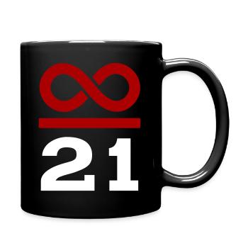 Bitcoin Sprüche Wertspeicher Unendlich 21 - Tasse einfarbig - Schwarz - Rechts