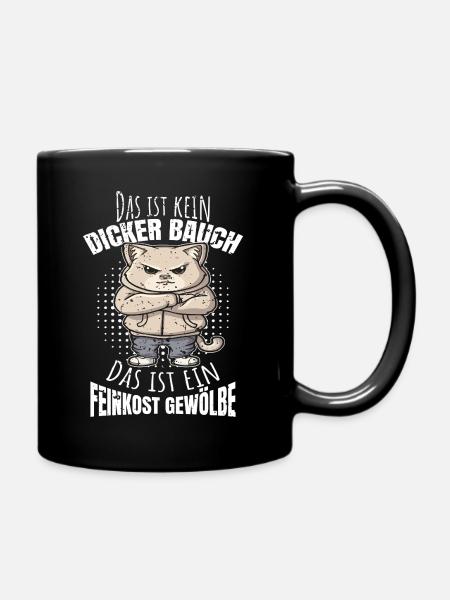 Big belly funny saying - Full Colour Mug - black