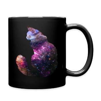Space cat - Full Colour Mug - black - Right