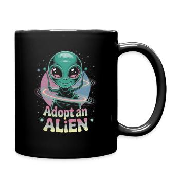 Adopt an Alien: Cosmic Friendship - Full Colour Mug - black - Right