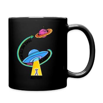 Take me to my home planet -Autism - Tasse einfarbig - Schwarz - Rechts