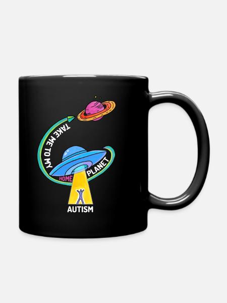 Take me to my home planet - Autism - Tasse einfarbig - Schwarz